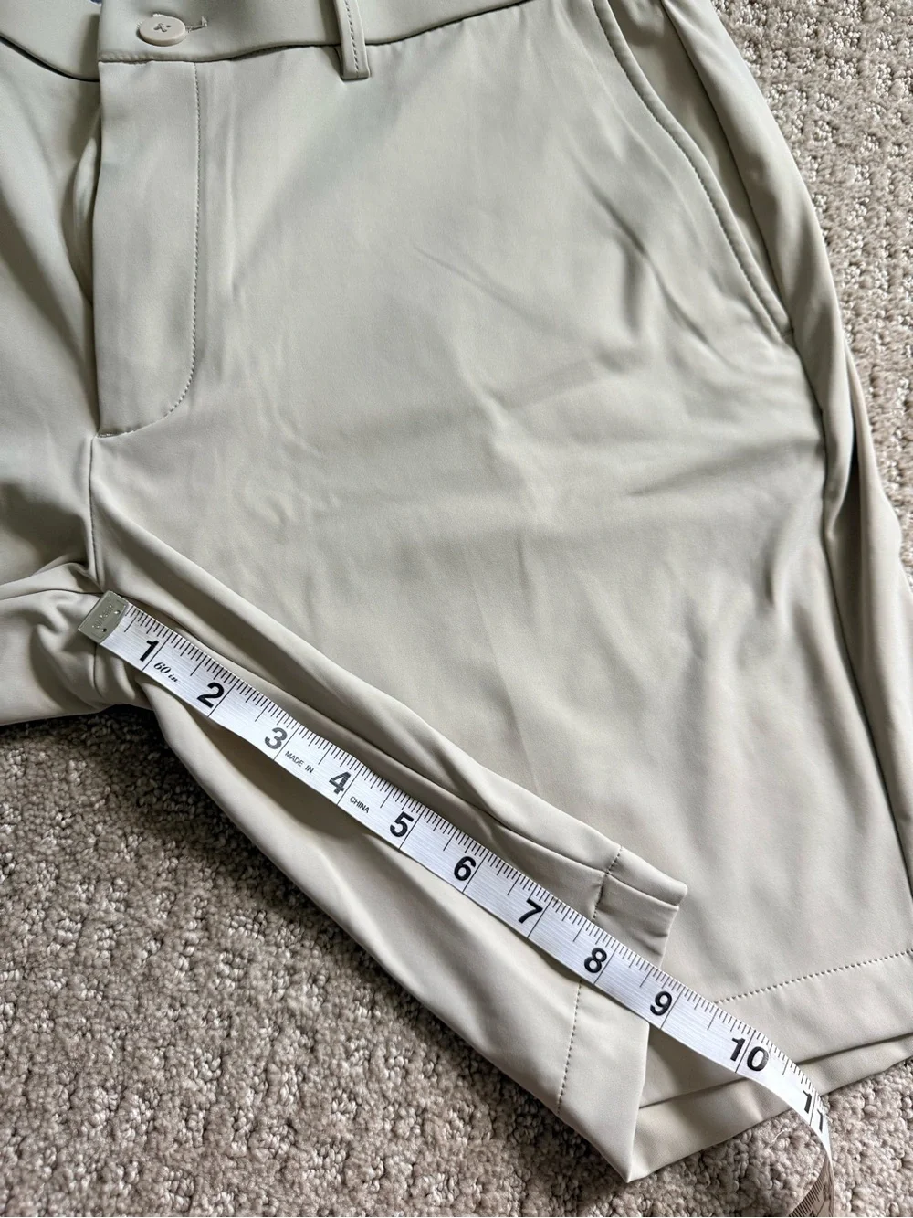 Men's Performance Stretch Shorts - Light Beige